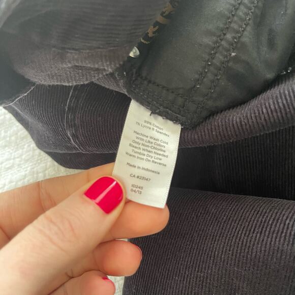 Size 16 Talbots Black Curvy Fit Bootcut Corduroy Pants - Picture 5 of 7